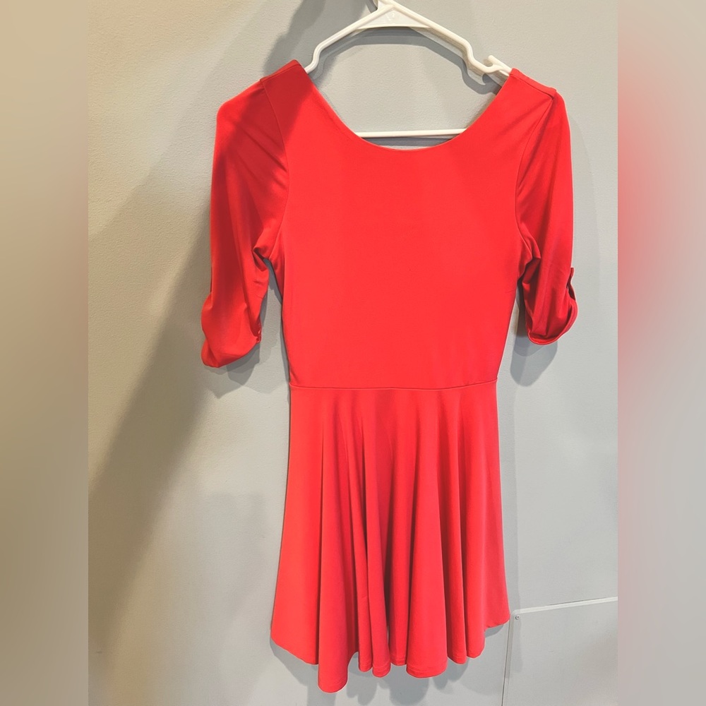 Express pink skater dress